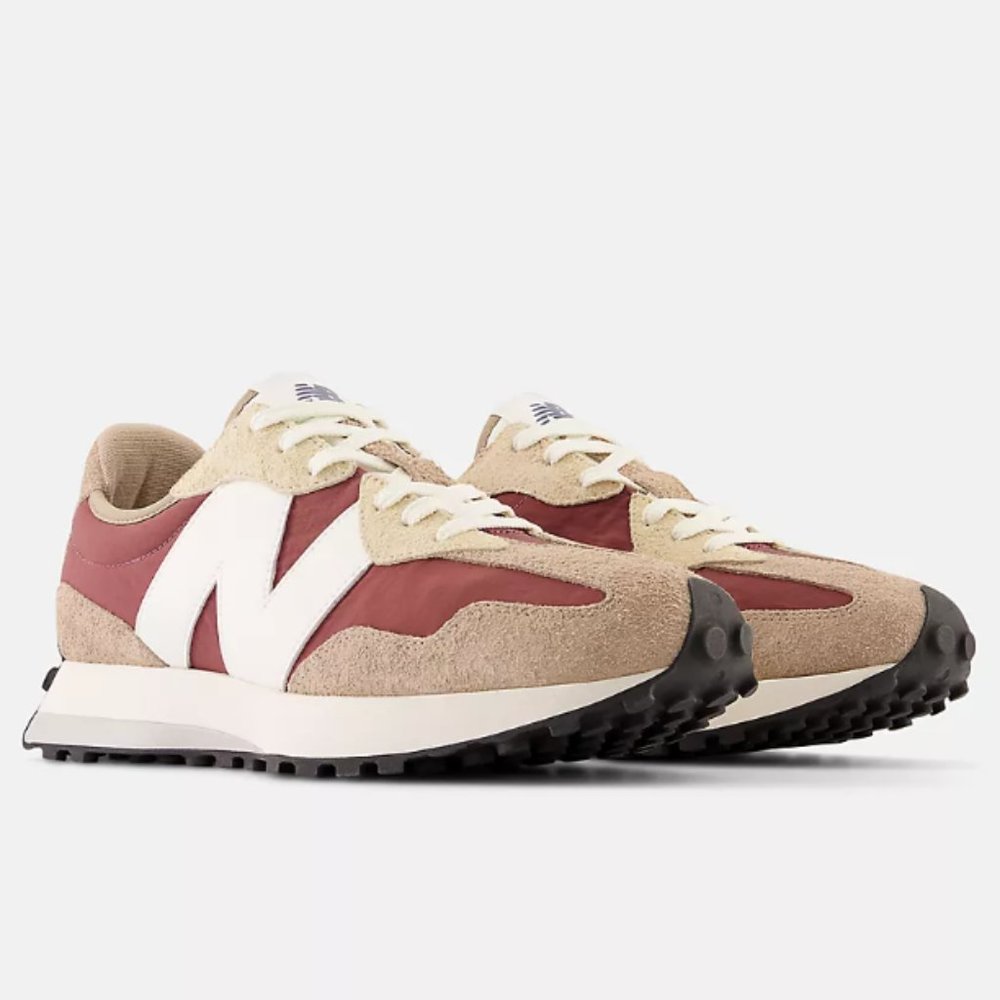 New Balance 327 Women 12/M10.5 Unisex Casual Sneakers Shoes Driftwood Burgundy - Picture 7 of 13